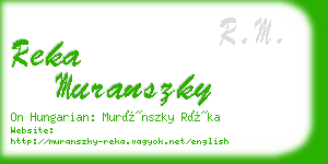 reka muranszky business card